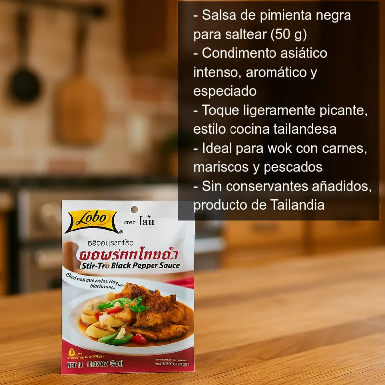Salsa de pimienta negra para saltear - 50g