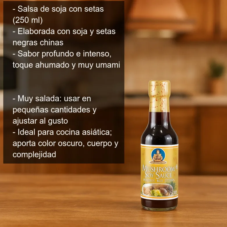 Salsa de soja con setas - 250 ml