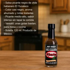 Salsa picante negra de chile habanero - 120ml