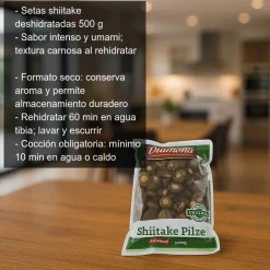 Setas shiitake deshidratadas - 500g