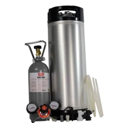 Sistema de barril con grifo y gas