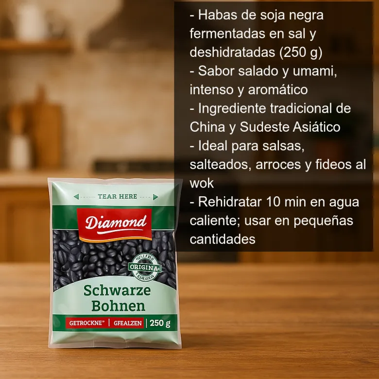 Soja negra fermentada y deshidratada - 250g