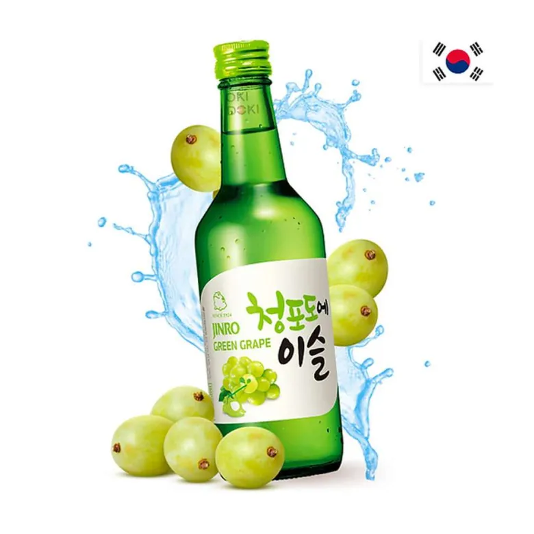Soju coreano sabor a uva - 350 ml