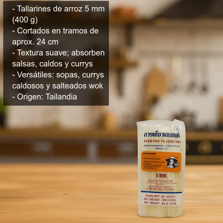 Tallarines de arroz 5mm - 400g