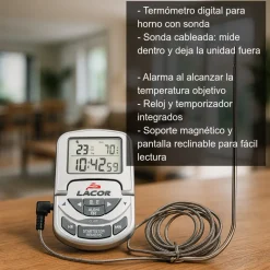 Termómetro digital para horno con sonda