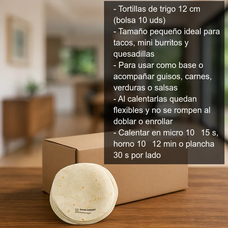 Tortilla de Trigo 12cm - 10 uds