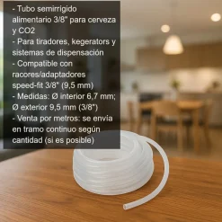 Tubo para gas y cerveza - 3/8
