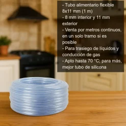 Tubo 8x11mm - 1 metro