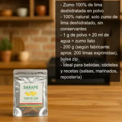 Zumo 100% de lima deshidratada en polvo - 200g